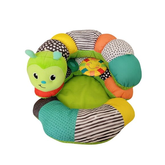 Infantino Multicolor Caterpillar Baby Support Seat For Sitting Soft Plush Fabric - Picture 1 of 7